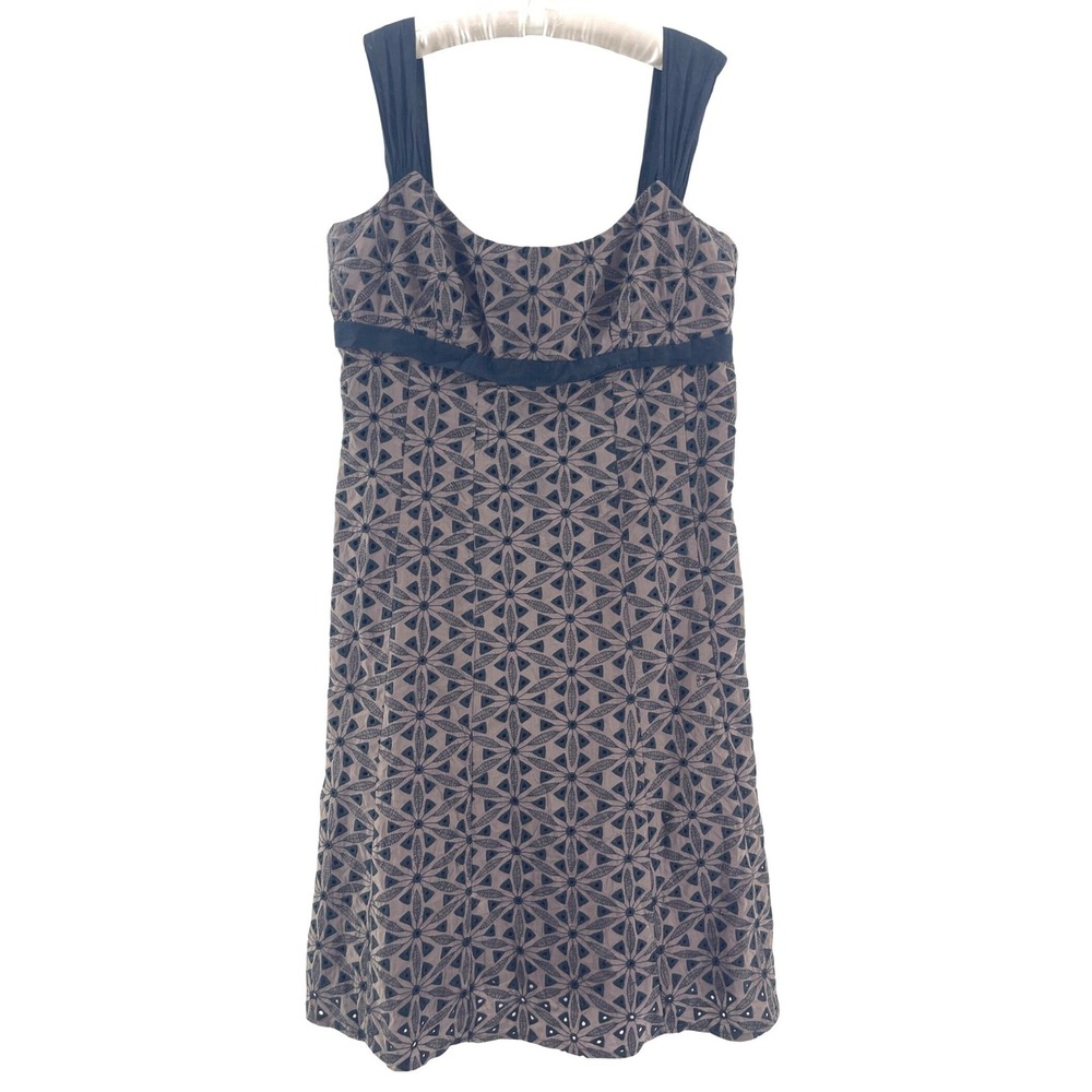 Harold's Eyelet Midi Graduation Dress Womens 14 Brown‎ Cotton Boho Cottagecore